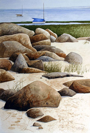 Struna Galleries of Brewster and Chatham, Cape Cod Paintings of New England and Cape Cod  - Paines Creek